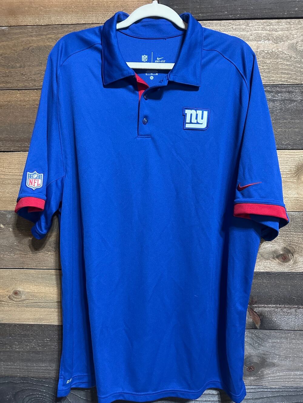 NIKE x OnField Apparel Men’s Dri-Fit Blue NY Giants Polo Size XL EUC